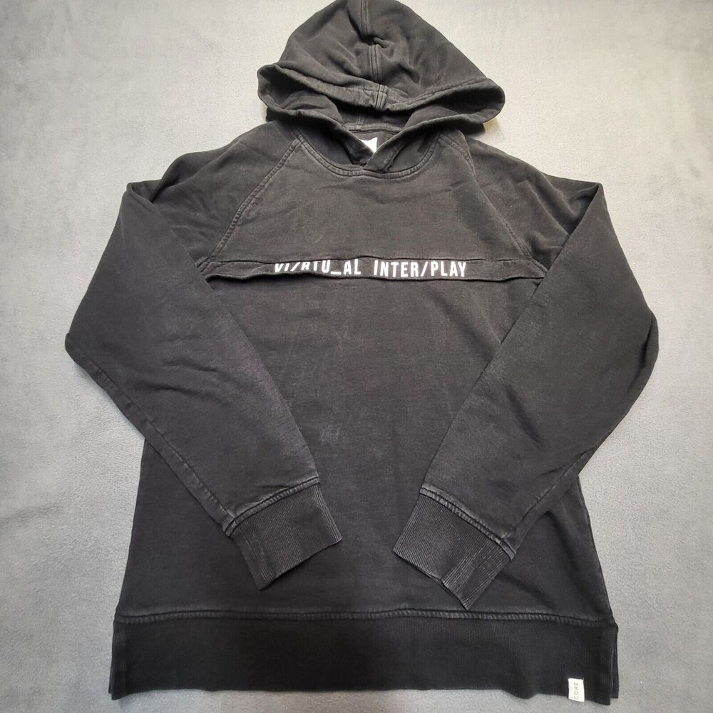 Jack And Jones Core Hoodie Mens L Black Pullover Sweatshirt Long Sleeve Graphic